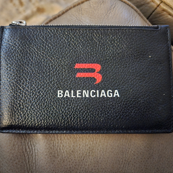 Black Leather Card Holder - Picture 1 of 3